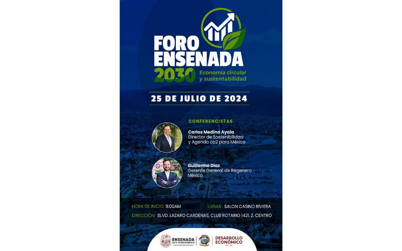 Invita Gobierno Municipal al Foro Ensenada Economía Circular y Sustentabilidad