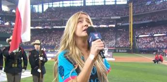 Critican a Ingrid Andress por su mal interpretación del himno de Estados Unidos