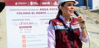Marina del Pilar supervisa el avance de la obra para llevar agua potable a la colonia El Monte