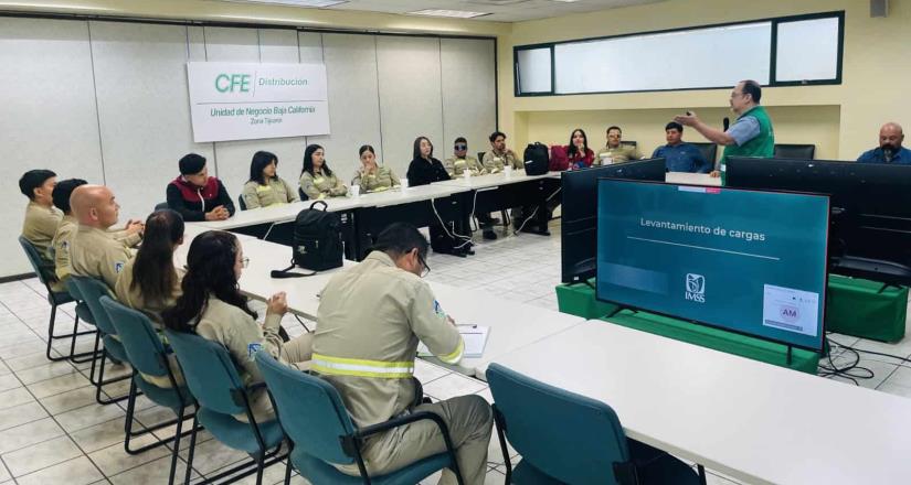 Fortalece IMSS Baja California cultura de seguridad y salud en el trabajo con capacitación a personal de CFE