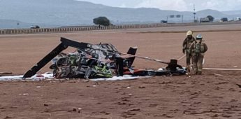 Helicóptero se desploma en el municipio de Atoyac