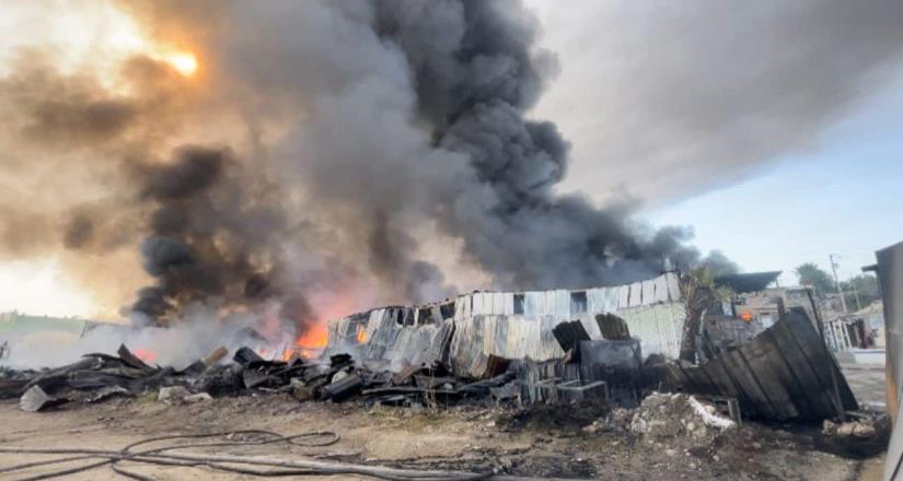 Registraron fuerte incendio en la colonia Viñedos Casa Blanca