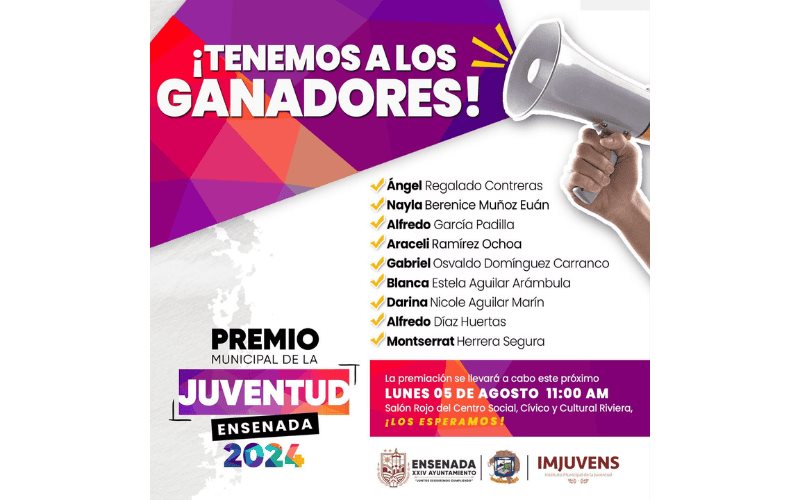 Eligen jueces a ganadores del Premio Municipal de la Juventud 2024