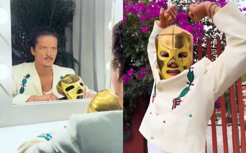 Bruno Mars se despide de México con máscara de luchador