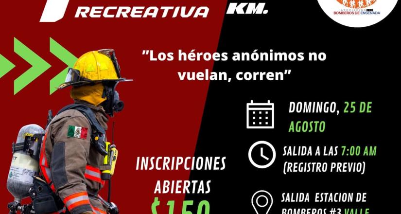 Harán carrera de 5K para la Asociación pro Bomberos de Ensenada