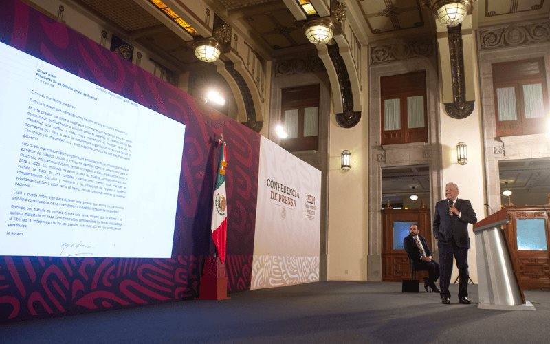 AMLO expone a Biden injerencia de Estados Unidos al financiar a mexicanos contra la corrupción