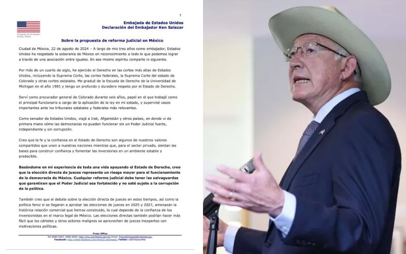 Amenazan la histórica relación comercial que hemos construido: Ken Salazar