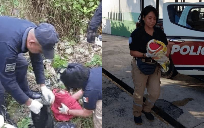 Rescatan a recién nacida en barranca de Huehuetla, Puebla