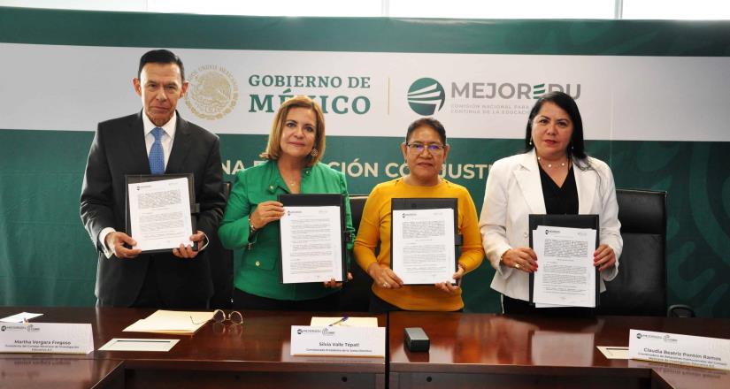 Mejoredu y COMIE firmaron convenio de colaboración para contribuir a la mejora de la educación pública