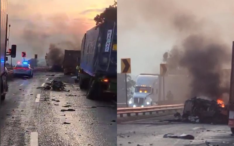 Fuerte accidente en carretera rumbo a Ciudad de México