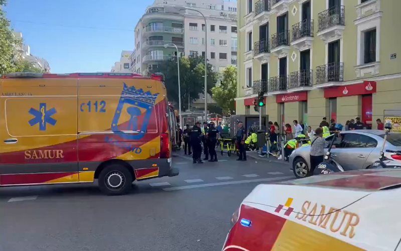 Patrulla atropella a siete personas, entre ellas un bebé, en Madrid