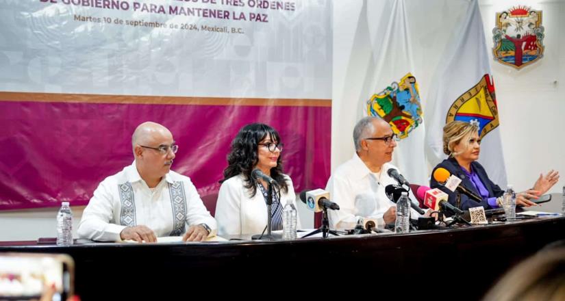 Coordinan esfuerzos tres órdenes de gobierno para mantener la paz en Valle de Mexicali